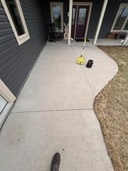 Before: The slabs at the entryway began sinking