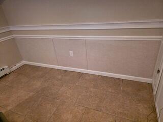 Lastly, EverLast Wall was installed to restore the finished part of the basement walls after the waterproofing work was done.