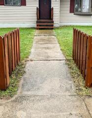Before: The slabs begun sinking causing the area to be uneven