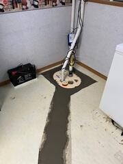 After TripleSafe has been installed, the crew restored the flooring