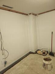 During: The crew installed CleanSpace and is in the process of installing TripleSafe and WaterGuard