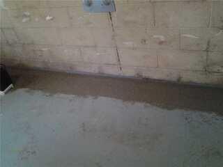 During: Our Design Specialist recommended installing WaterGuard around the basement perimeter.