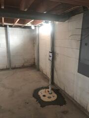 After: Our Foreman, Dylon, and his crew secured all the products throughout the basement.