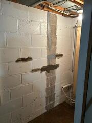 The crew applied epoxy on the area