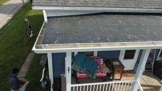 The new gutter and downspout system will better help manage water runoff.