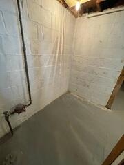 Before the area was waterproofed