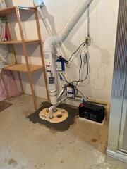 Our crew replaced the sump pump with our reliable TripleSafe