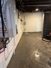 The new SuperSump system, paired with WaterGuard and CleanSpace, keeps this basement dry and reliable.