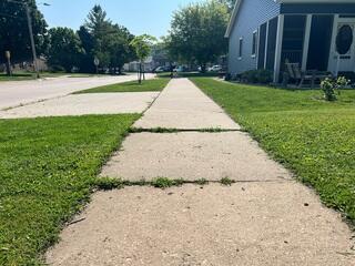 Decorah, IA, Sunken Concrete Lifted