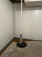 During: Ryan, one of our Design Specialists, recommended waterproofing the perimeter of the basement.