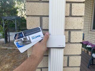 white downspout