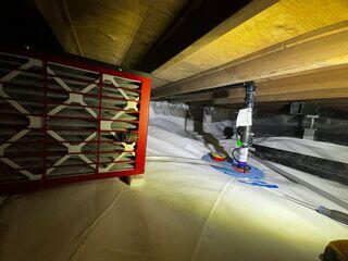 Crawl space in Saint-Jacques-Le-Majeur, Quebec: humidity control and struct...