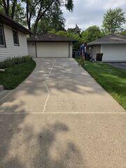 After: Our crew lifted the slabs and applied NexusPro along the joints and cracks