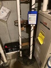 Our crew replaced the pumps in the homeowner's sump pump basket with Zoeller and UltraSump