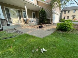 Before: The homeowner noticed their walkway sinking causing the area to become uneven
