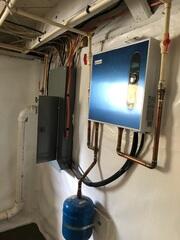 CleanSpace installed behind the plumbing systems in the house so that access is easy for the homeowner