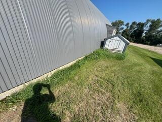 Helical Piers Save Settling Shed Foundation in Cooperstown, ND