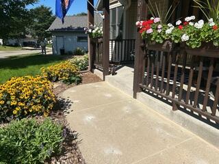 After our crew finished the installation on the walkway