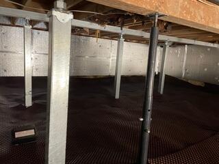 Completed install of the Smart jacks and Drainage matting.