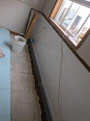The crew in the process of installing CleanSpace and WaterGuard