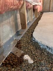 Our crew in the process of installing WaterGuard at the perimeter