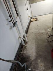 Our crew in the process of installing SuperSump+, WaterGuard, and CleanSpace