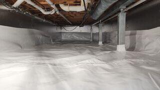 This was what the crawl space looked like after we finished the project.