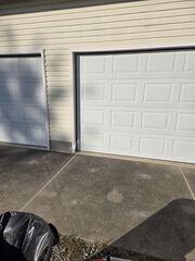 During: Our Foreman, Sam, and his crew successfully lifted the garage apron back into place.