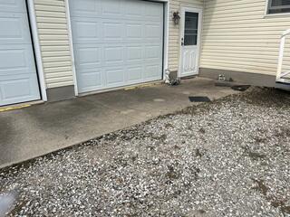 Before: Our Design Specialist, Nathan, recommended lifting the apron back to its original level.