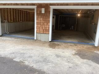 The Spee-D Channel and TripleSafe were both covered in tape to keep them clean when the concrete is poured for the garage floor.