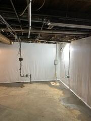 After: The homeowner was given peace of mind knowing thier basement was properly waterproofed.