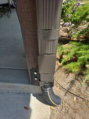 clean out filter, will be much easier for the customer to access the down spout
