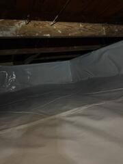Our CleanSpace is a 20 mil-thick liner that offers a puncture resistant layer of protection. The white finish really brightens the crawl space and will help the homeowners easily see it is free of mold, insects and dirt.