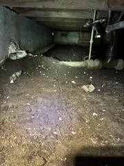 Without any kind of barrier separating the home and the earth, all the moisture and humidity was radiating up into the home.