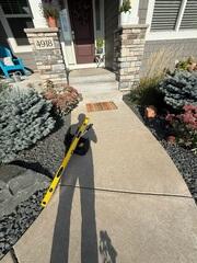 The sidewalk before the installation