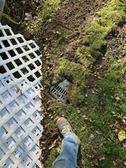 LawnScape® Outlet: The sump discharge line was extended to a discreet LawnScape outlet, ensuring water is released safely away from the foundation while blending seamlessly into the yard.