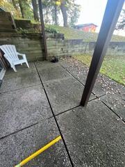 Before: The homeowner hoped to have their cabin's concrete repaired before winter.