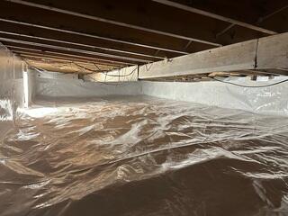 CleanSpace and SilverGlo transformed the crawl space into a clean, sealed environment, protecting the home from moisture and energy loss.