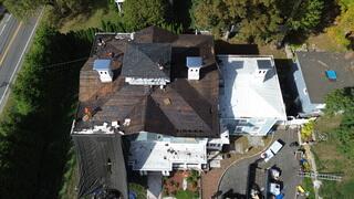 After the full removal, the roof was completely stripped down to the bare decking. This stage allowed our team to inspect the wood surface and address any areas weakened by moisture. Stripping the roof gave us a clean foundation to build on.