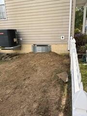 Completed exterior waterproofing around the window well