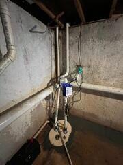 The newly installed TripleSafe Sump Pump System was chosen to give the homeowner the ultimate defense against basement flooding. TripleSafe's design ensures continuous, high-capacity water removal during heavy storms and even complete protection during power outages.