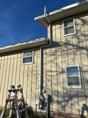 The pipe is then connected to the fan that is installed outside of the home.