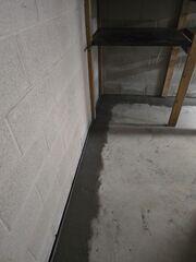 Our WaterGuard Drainage System was installed to capture groundwater seeping along the basement perimeter and direct it safely to the sump pump, keeping the space dry and protected.