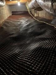Drainage matting installed