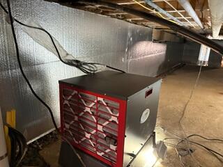 Together, our SilverGlo Insulation Panels and SaniDry Sedona Dehumidifier work to improve energy efficiency, reduce humidity, and prevent mold growth, keeping the crawl space clean, dry, and healthy year-round.