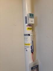 During: Jackson, our Radon Sales & Service Technician, installed the Radon Mitigation System in the home.