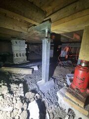 Consolidation of a collapsed crawl space in Lac-Megantic, Quebec