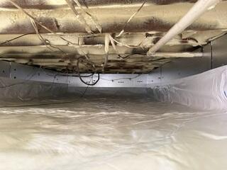 Applied to fully encapsulate the crawl space, our CleanSpace Vapor Barrier creates a durable, mold-resistant seal that blocks moisture and humidity from entering, ensuring long-term protection against water seepage and improving overall air quality.
