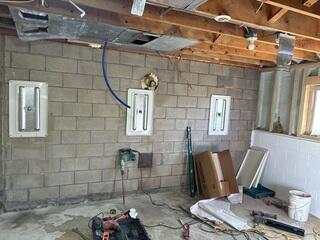 The GeoLock wall anchor have fulled been installed to the interior wall