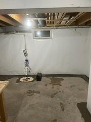 After installing the WaterGuard® system, the TripleSafe™ Sump Pump was added to provide triple-layered pumping protection. The CleanSpace® walls and perimeter drainage now work together to keep the basement dry year-round.